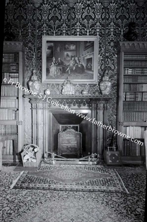 DUNSANY CASTLE LIBRARY THE FIREPLACE